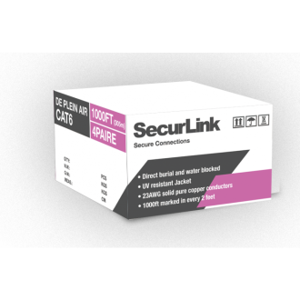 SECURLINK CAT6 OUTDOOR DIRECT BURIAL CBL-CAT6-D1000 BLACK SECURLINK CAT6 OUTDOOR DIRECT BURIAL CBL-CAT6-D1000 BLACK